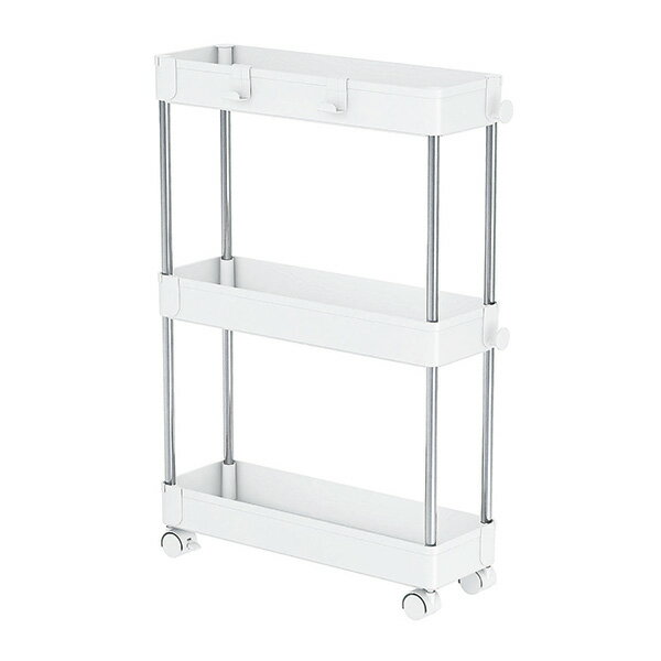 パール金属 リプラス ストレージカートスリム3段ホワイト N-7946