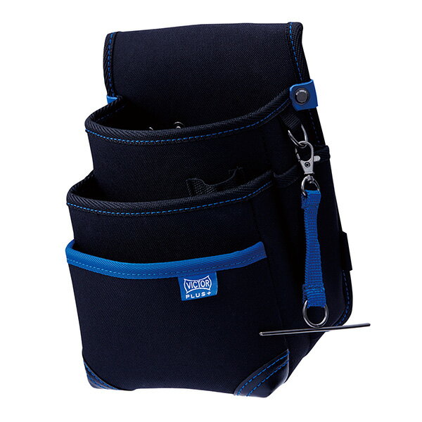 VICTOR（ビクター）:ビクタープラス腰袋3段 VPS-B23 腰袋・釘袋 工事 工具 職人 大工 作業 工具入れ ホ..