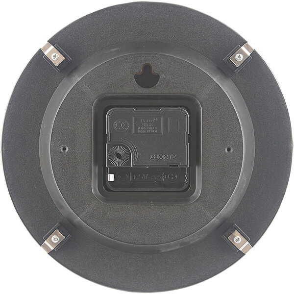 不二貿易:カバー付ウォールクロック　BLACK 00036887【メーカー直送品】【地域制限有】 完成品