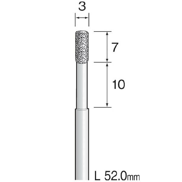 ミニター AD2319 （#A2579）電着ダイヤモンドバー 3.0 （1コ） AD2319
