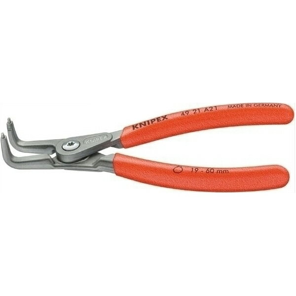 KNIPEX（クニペックス）: 軸用精密スナップリングプライヤー曲（SB） 4921-A01