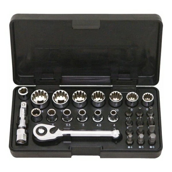 Rakuten - SIGNET（シグネット） 22038 1/4DR スプラインソケット&ビットセット 28PC 22038 スプラインソケット＆ビットセット