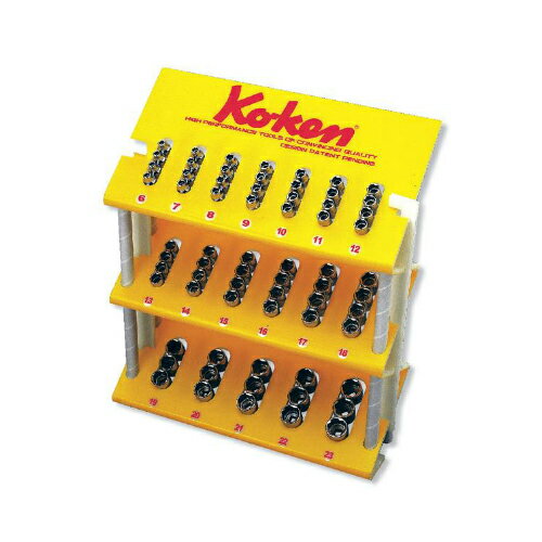 樂天商城 - ko-ken（コーケン）:3/8sq ソケットセット 67pcs 3240M-05 12角ソケットディスプレイスタンド 3 8゛（9.5mm） 3240M-05
