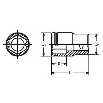 【メール便送料無料】ko-ken（コーケン） 1/4sq ナットグリップソケット 2450MS-13 1 4゛（6.35mm） 2450MS-13 2