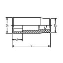 ko-ken（コーケン）:3/4sq 6角ディープソケット 6300A-15/16 3 4゛（19mm） 6300A-15 16 2