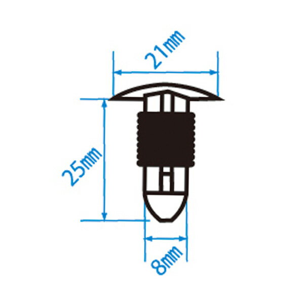 JTCオートツールズ 汎用クリップ 10個入り RD12