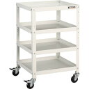 TRUSCO(トラスコ中山):ラビットワゴン 500X500 ゴム車輪 W色 RBW-854 オレンジブック 3663469