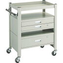 TRUSCO(トラスコ中山):コンビネーションワゴン 643X427XH880 1段・2段引出付 TCW-81DE オレンジブック 3047482