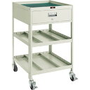 TRUSCO(トラスコ中山):アングル式ツールワゴン BUWF型ワゴン 500X530XH900 3段 1段引出付 BUWF-1 オレンジブック 5016789