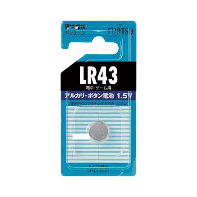 FDK（エフディーケー）:富士通 アルカリボタン電池 LR43 （1個＝1PK） LR43C-B オレンジブック 4400551