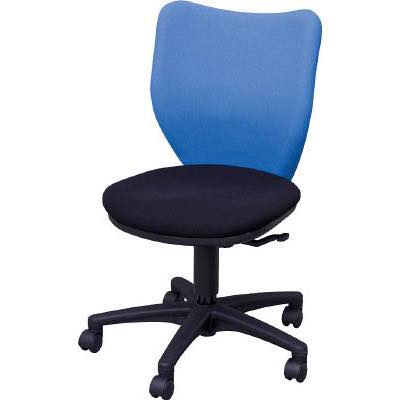 【メーカー直送】アイリスチトセ オフィスチェア ミドルバックタイプ ブルー・ブラック BIT-BX45-L0-F-BLBK