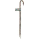 ユタカメイク:金具 打込カンフック型 10φ×300mm KG-26 オレンジブック 7946082