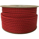 ユタカメイク ポリエチレンロープドラム巻 12mm×100m レッド PRE-61