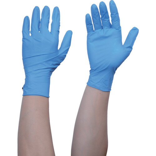 TRUSCO（トラスコ中山） 使い捨て天然ゴムTGワーク 0.10 粉付青L 100枚 TGPL10BL