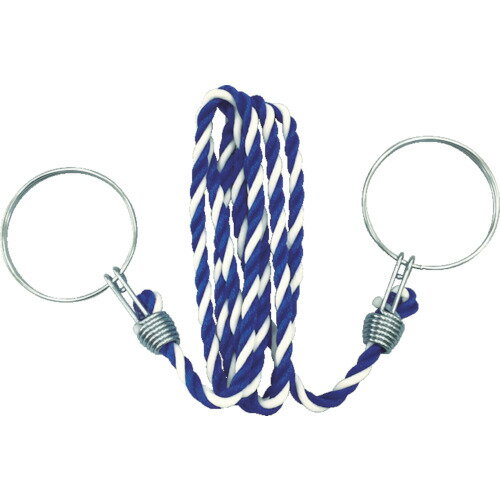 TRUSCO(トラスコ中山):コーン用ロープ 標識 青×白 12mmX2m TCC-32 TCC32 オレンジブック 8558129