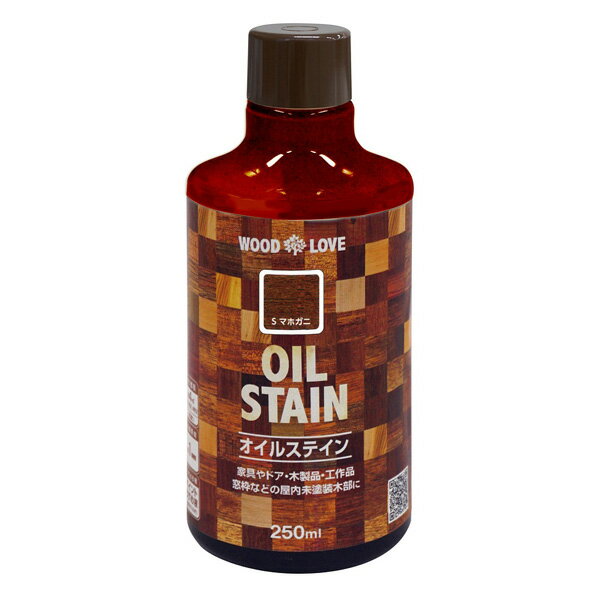 ニッペホームプロダクツ:WOOD LOVE オイルステイン 木部用着色塗料 Sマホガ二 250ML