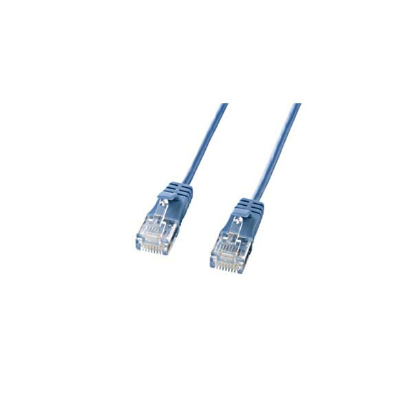 サンワサプライ カテゴリ6準拠極細LANケーブル （ブルー、3m） KB-SL6-03BL カテゴリ6準拠極細LANケー..