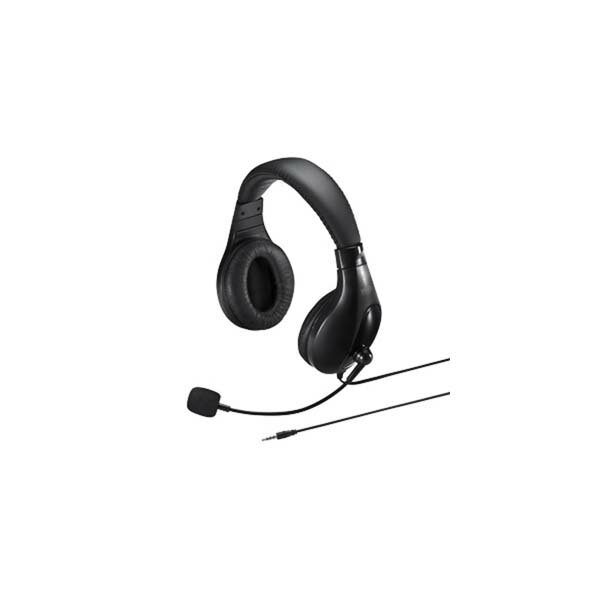 サンワサプライ:4極対応ヘッドセット MM-HS401BK 4極対応 ヘッドセット MM-HS401BK