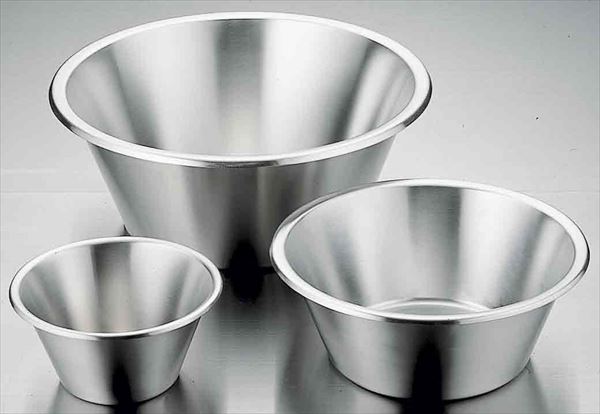 スギコ産業 18-8テーパー型 平底ミキシングボール SH-3312