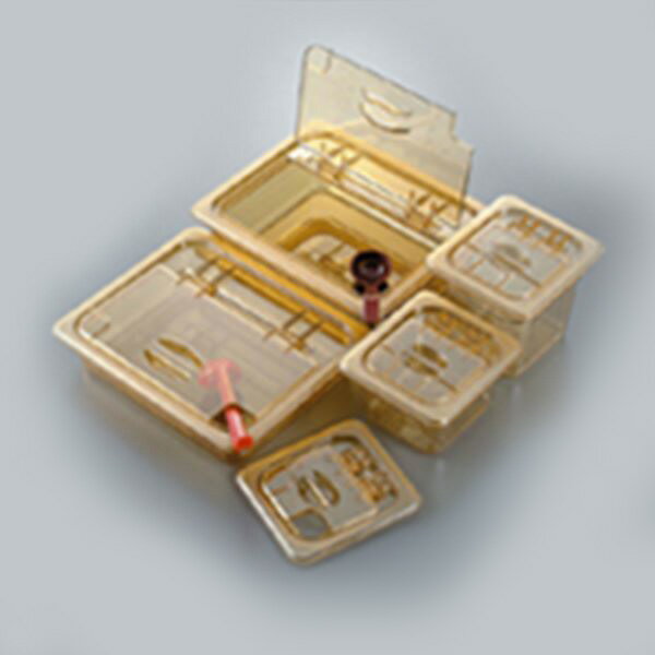 スギコ産業 ホットパン用ヒンジ付カバー GN1/6パン用高温 60HPL アンバー