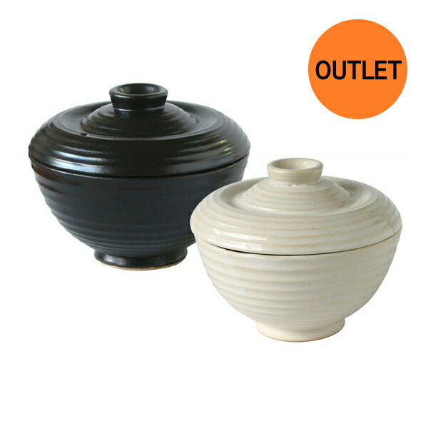 樂天商城 - 【アウトレット特価商品】レンジでご飯炊き！ 簡単 炊飯茶碗 0.5合 ペアセット 白 黒 2個セット