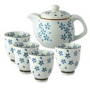 【セットでお得】”若葉” ポット(茶こし付)/湯呑 セット 陶器のポットと湯呑4個セット 業務用和風食器 業務用食器 和食器