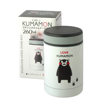 【送料無料】【まとめ買い・卸販売】【お弁当 スープジャー フードジャー260ml】くまモン ステンレス スリムフードポット保温ポット スープポット24個【KUMAMONくまモン】