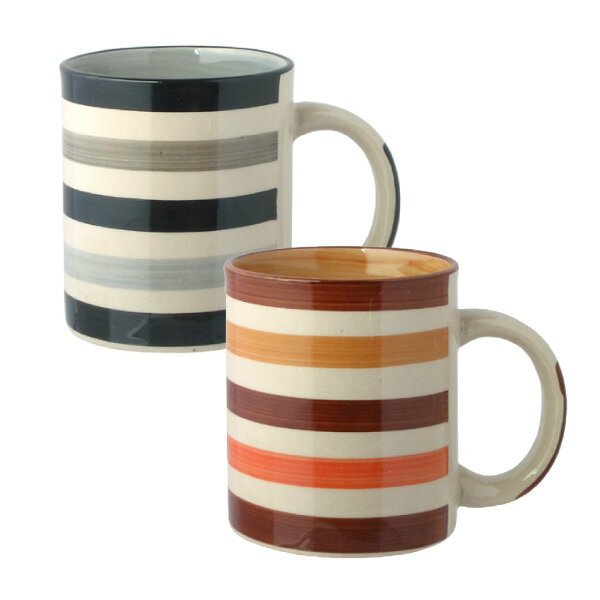 D型 ボーダーマグ330ml ストレート マグカップ