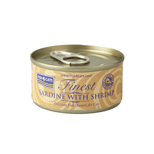 フィッシュ4キャット缶詰「イワシ＆小エビ」SARDINE WITH SHRIMP