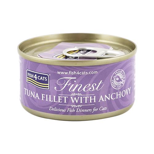 フィッシュ4キャット缶詰 「ツナ＆アンチョビ」TUNA FILLET WITH ANCHOVY 