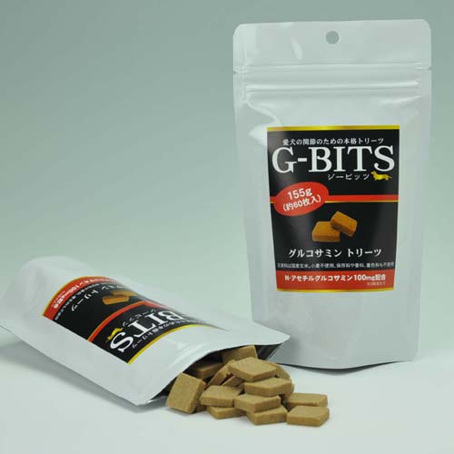 【G-BITS】ジービッツ おやつ感覚で関節ケア！グルコサミントリーツ [60枚入り]
