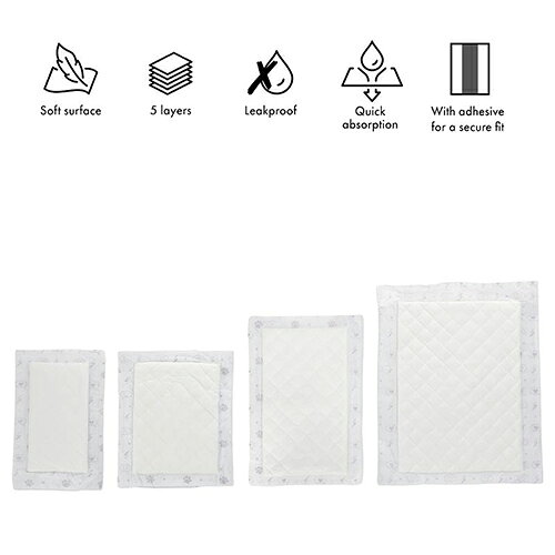 【取り寄せ品：約1週間】【M-PETS】エムペッツ　DISPOSABLE LINER　各24枚入り (全4サイズ) 男の子用 吸収力抜群の吸水ライナー 長時間のお出かけ シニア犬の介護 簡単装着 cocotte-vert-10011451 緑のある犬猫美容室ココットベール サンプル画像2