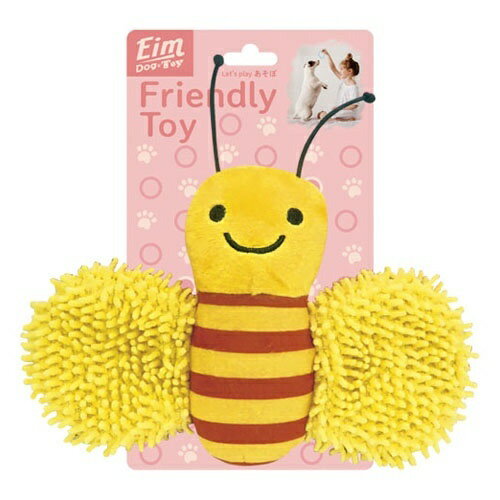 【Eim】ミツバチちゃん　スクイーカー オーラルケア カシャカシャ音 ピーピー音 モップ生地