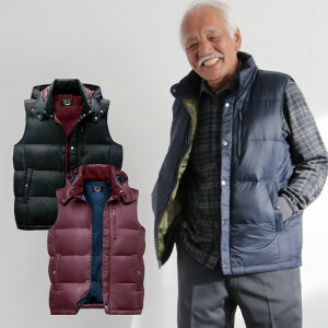 シニアファッション メンズ 80代 70代 60代 90代 秋冬 高品質 丸八ダウンべスト おじいちゃん 服 プレゼント 紳士服 男性 祖父 高齢者 お年寄り 老人 暖か あったか 防寒