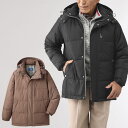 【 2wayコート ミドル丈 】シニアファッション メンズ 80代 70代 60代 90代 秋冬 防寒 あたたかい フード付き中綿ハーフコート おじいちゃん 服...