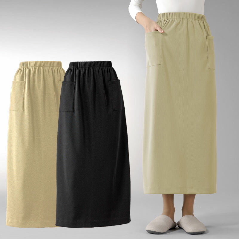 シニアファッション レディース 80代 70代 90代 春夏 高齢者スカート 日本製 撥水加工ロングスカート 2..