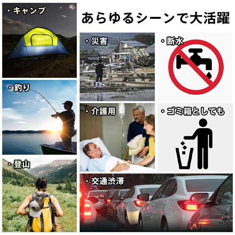 防災 折りたたみ式 アウトドア 車載 車中泊 ポータブル キャンプ 軽量 携帯 非常用 災害用トイレ 清潔 地震 津波 台風 洪水 避難 緊急時 ポータブル 耐荷重200kg 仮設 ゴミ箱 スツール 断水 code-shop-10017496 ソウゴウバンジヤ サンプル画像3