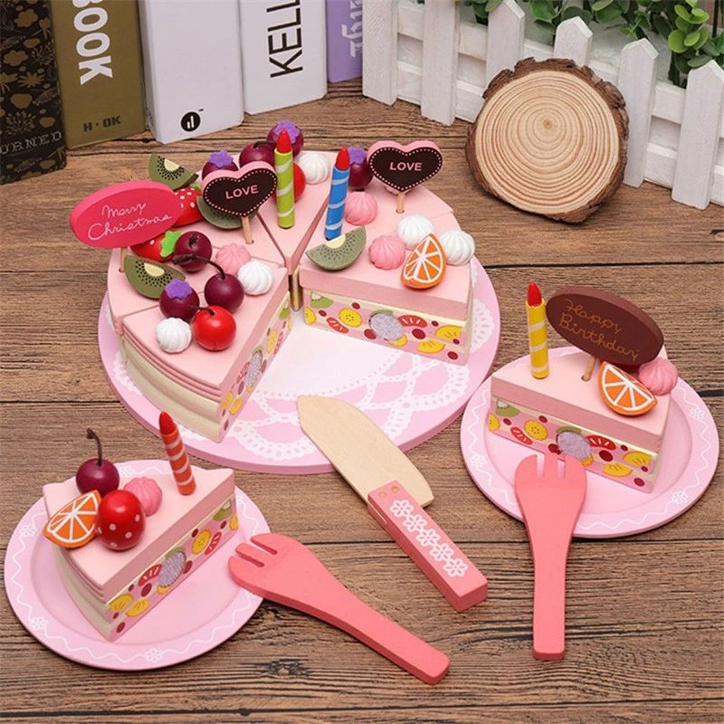 ソウゴウバンジヤのおままごと ケーキ おもちゃ 木製 おままごとセット ケーキ屋さん キッズ 室内＆室外遊び 知育玩具 学習 バースデー 誕生日 プレゼント 入園祝い 出産祝い 親子遊び 保育所?児童館用品 お店屋さんごっこ ままごと遊び｜アングル3