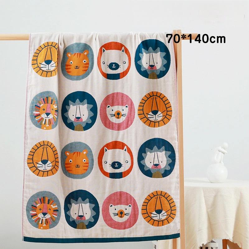 5重ガーゼ 大判 バスタオル おくるみ ガーゼタオル ブランケット 掛け布団 お昼寝ケット 大人 子供用 肌触り 柔らか 通気性 出産祝い 入園祝い インスタ映え シングル コットンガーゼケット 丸洗いOK 可愛い 洗える 肌掛け おくるみ 70*140cm