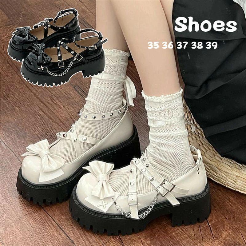 ロリータ 靴 レディース 厚底パンプス ローファー コスプレ パンプス 厚ヒール お嬢様風ロリータ靴 ゴスロリ 可愛い ロリータ コスプレ 女の子用 ロリータパンプス シューズ 女の子靴 ロリ姫靴 ロリータ靴 疲れにくい フォーマル お茶会 通勤