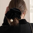 シュシュ ヘアゴム ヘアアクセ ベロア 大きめ レディース ヘアアレンジ デイリー 普段使い ヘアアレンジ パーティー カジュアル トレンド 可愛い 女性 30代 40代 50代 ベロアシュシュ シンプル アクセサリー人気