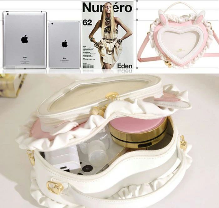 2wayバッグ 痛バッグ ショルダーバッグ 見せバッグ 可愛いウサ耳 ハンドバッグ ショルダーバッグ フリル ロリータ 小さめ 推し活 透明 水色 お出かけ 旅行 通学 通勤 ハンドバッグ 痛バ 手提げ 斜め掛け 肩掛け 女性 鞄 カバン 可愛い お洒落