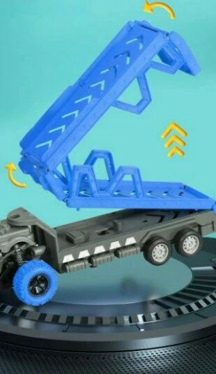 車 おもちゃ ミニカー 6台付き セット ビッグサイズ 車 自動車 トラック キャリアカー 積載車 乗り物 おもちゃ 発射 コレクション 男の子 運送車両 子供用 玩具 室内 車のおもちゃ お誕生日 クリスマス プレゼント ギフト ブルー レッド イエロー 3歳