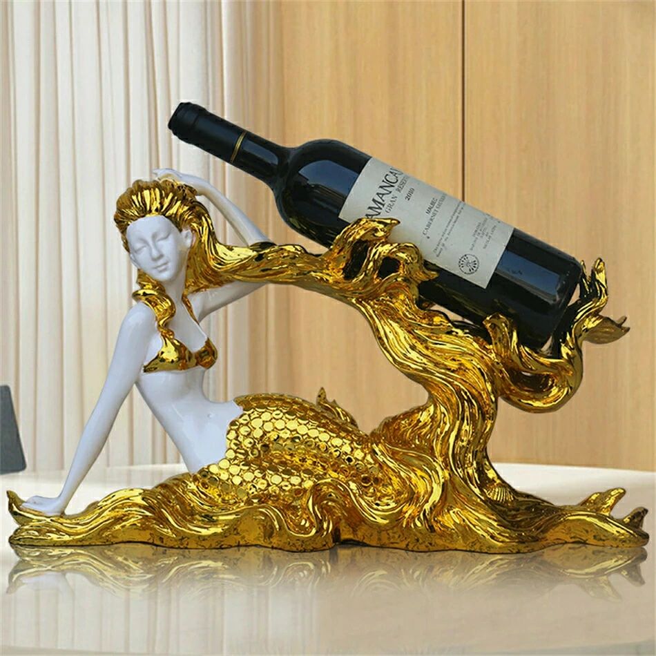 ワインラック 人魚姫 樹脂置物欧風クリエイティブオフィスリビングキャビネット装飾ギフトワイン棚装飾品インテリア キッチン用品食器調理器具 ワイン・バー酒用品 ワインラック code-shop-10003563 ソウゴウバンジヤ サンプル画像2