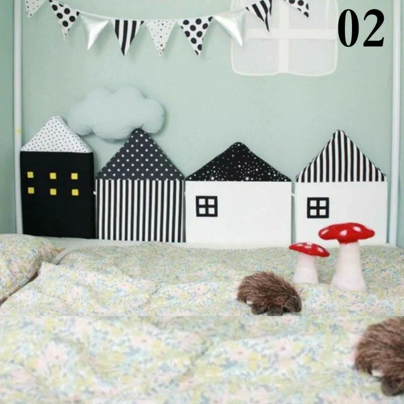 ベッドガード ベビー ハウス型 サイドガード 赤ちゃん 北欧 ベッドバンパー モノトーン バンパークッション 転倒防止 ベッド ベッドフェンス 出産祝い おもちゃ ギフト 衝撃吸収 3