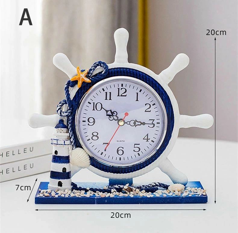 置き時計 海軍スタイル時計 時計おしゃれ ヨット型 灯台型 飾り 北欧 小さい 静音 かわいい プレゼント..
