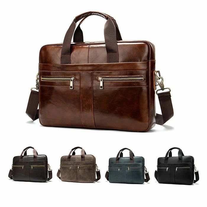 本革 牛革 レザー 2WAY ビジネスバッグ メンズ ブリーフバッグ ブリーフケース 革 軽量 大容量 トートバッグ A4 PC収納 ノートpc ビジネス 出張 通勤 旅行 ショルダーバッグ 手提げ バッグ 斜めがけ 肩掛け 鞄 大人 男性 紳士 おしゃれ かっこいい カバン 30代 40代 50代