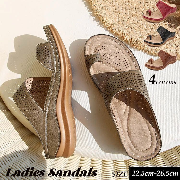 おし 履きやすい 女性 臭くない 通気性 透かし彫り工芸 5cmセンチヒール 痛くない ヒール サンダル ビーチ 夏 厚底 厚底 黒 親指