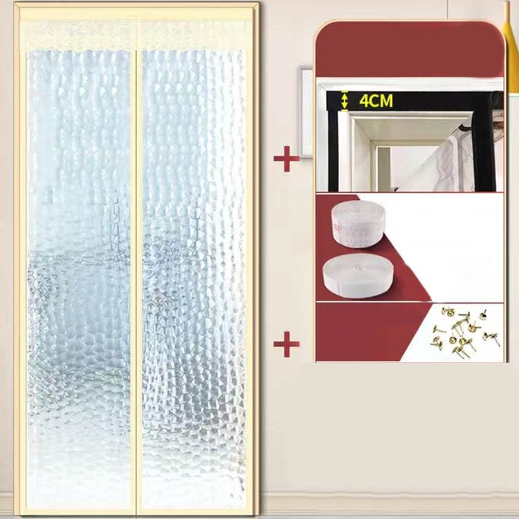 防寒 クリア マジックテープ付き 断熱 暖簾 クリア マグネット式 省エネ 冷暖房効率UP ドアカーテン ドア用 取り付け簡単 透明 省電対策 防音 保温 防水 玄関 防風 耐荷重り 冷気ストップ 間仕切りカーテン 2
