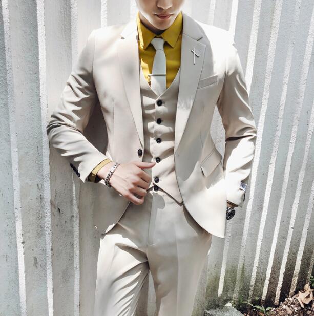 スリーピース フォーマルスーツ メンズ 3点セット おしゃれ 黒 杏色 紺色 カーキ タキシード 紳士服 礼服 メンズスーツ ビジネス キャリア リクルート 通...